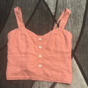 Y2K Abercrombie & Finch women’s coral pink crop tank top size medium M